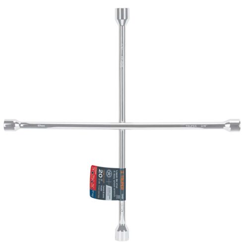 Llave de cruz 20" pulida y cromada, Truper